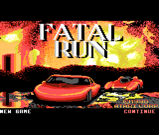 Fatal Run title screen for Atari 7800